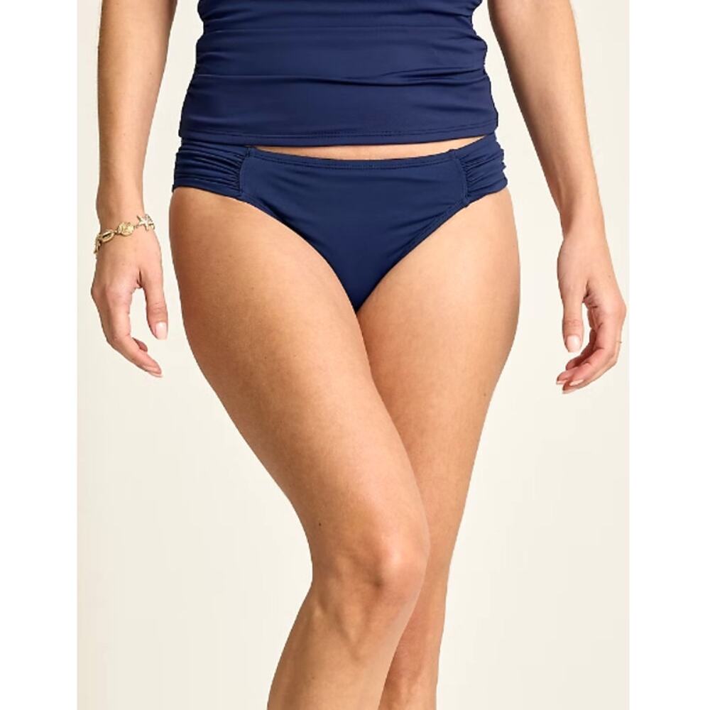 Tommy Bahama Women's Mare Navy Pearl Hipster Bikini Bottom Size L